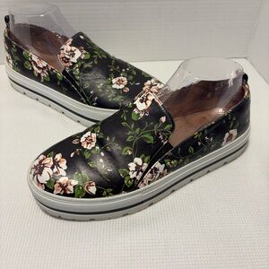 Halogen Black Floral Slip-On Sneakers